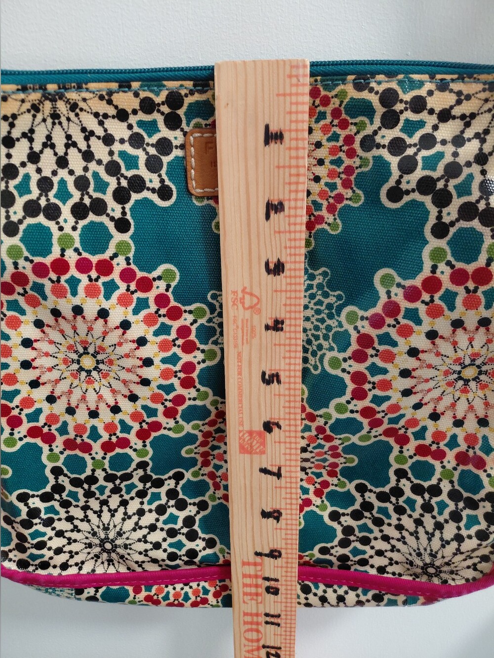 Fossil Teal Floral Crossbody Shoulder Bag Purse - Picture 4 of 11